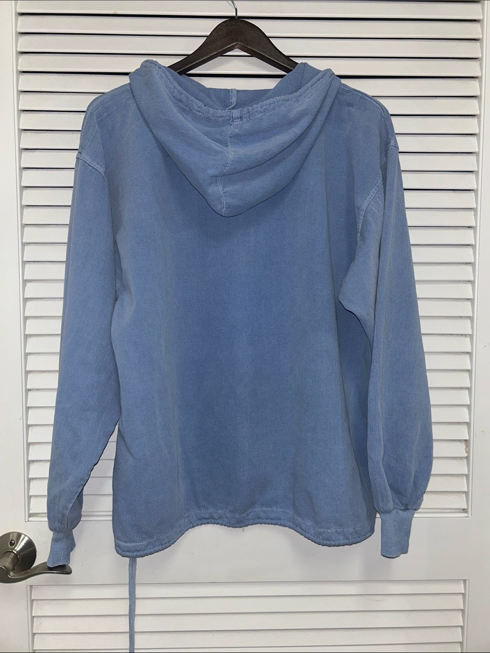 Vintage Winona Ribbed 100%Cotton Hoodie with Horse Embroidery - Picture 3 of 4
